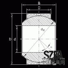 關(guān)節(jié)軸承 GE10-PB, 根據(jù) DIN ISO 12 240-1 標(biāo)準(zhǔn)，尺寸系列 K，需維護(hù)